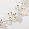 imageSWEETV FlowerLeaf Bridal Headpieces for Wedding Hair Band for Brides Headband Rhinestone Wedding Headband Silver Flower Girl Bridesmaid Hair Vine