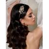 imageSWEETV Handmade Bridal Rhinestone Headpiece for Brides  Silver Hair Accessories with Headbands for Women and GirlsGold