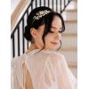 imageSWEETV Handmade Bridal Rhinestone Headpiece for Brides  Silver Hair Accessories with Headbands for Women and GirlsGold