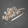 imageSWEETV Handmade Bridal Rhinestone Headpiece for Brides  Silver Hair Accessories with Headbands for Women and GirlsGold