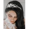 imageSWEETV Handmade Bridal Rhinestone Headpiece for Brides  Silver Hair Accessories with Headbands for Women and GirlsSilver 1