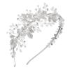 imageSWEETV Handmade Bridal Rhinestone Headpiece for Brides  Silver Hair Accessories with Headbands for Women and GirlsSilver 1