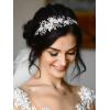 imageSWEETV Handmade Bridal Rhinestone Headpiece for Brides  Silver Hair Accessories with Headbands for Women and GirlsSilver 1