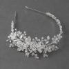 imageSWEETV Handmade Bridal Rhinestone Headpiece for Brides  Silver Hair Accessories with Headbands for Women and GirlsSilver 1