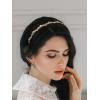 imageSWEETV Rhinestone Bridal Headband Gold Crystal Tiara for Women Wedding Headband for Bride Hair Accessories for Prom Birthday PartyGold