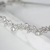 imageSWEETV Rhinestone Bridal Headband Gold Crystal Tiara for Women Wedding Headband for Bride Hair Accessories for Prom Birthday PartySilver