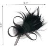 imageSWEETV Tulle Fascinators for Women Tea Party Hats for Kentucky Fascinators Derby Cocktail Wedding Fancy Dress PartyBlack