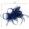 imageSWEETV Tulle Fascinators for Women Tea Party Hats for Kentucky Fascinators Derby Cocktail Wedding Fancy Dress PartyBlue