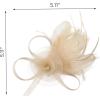 imageSWEETV Tulle Fascinators for Women Tea Party Hats for Kentucky Fascinators Derby Cocktail Wedding Fancy Dress PartyChampagne
