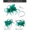 imageSWEETV Tulle Fascinators for Women Tea Party Hats for Kentucky Fascinators Derby Cocktail Wedding Fancy Dress PartyPeacock Green