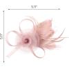 imageSWEETV Tulle Fascinators for Women Tea Party Hats for Kentucky Fascinators Derby Cocktail Wedding Fancy Dress PartyPink