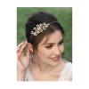 imageSWEETV Handmade Bridal Rhinestone Headpiece for Brides  Silver Hair Accessories with Headbands for Women and GirlsGold