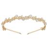 imageSWEETV Rhinestone Bridal Headband Gold Crystal Tiara for Women Wedding Headband for Bride Hair Accessories for Prom Birthday PartyGold