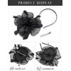 imageSWEETV Fascinators Hats for Women Tea Party Hat and Gloves Set for Kentucky Derby Cocktail Wedding Fancy Dress PartyBlack