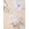 imageSWEETV Fascinators Hats for Women Tea Party Hat and Gloves Set for Kentucky Derby Cocktail Wedding Fancy Dress PartyWhite