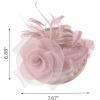 imageSWEETV Flower Sinamay Tea Party Fascinators for Women Kentucky Derby Hats for Church Cocktail Wedding Fancy Dress PartyPink