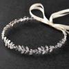 imageSWEETV Leaf Wedding Headband Crystal Opal Bridal Headpieces for Wedding Hair Accessories for Brides Hair Vine SilverSilver