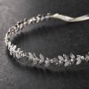 imageSWEETV Leaf Wedding Headband Crystal Opal Bridal Headpieces for Wedding Hair Accessories for Brides Hair Vine SilverSilver