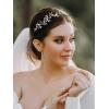 imageSWEETV Rhinestone Wedding Headband Crystal Bridal Headpieces for Wedding hair piece for bride hair vine Hair Accessories for Women and Girls SilverSilver 4