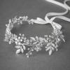 imageSWEETV Rhinestone Wedding Headband Crystal Bridal Headpieces for Wedding hair piece for bride hair vine Hair Accessories for Women and Girls SilverSilver 1
