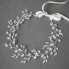 imageSWEETV Rhinestone Wedding Headband Crystal Bridal Headpieces for Wedding hair piece for bride hair vine Hair Accessories for Women and Girls SilverSilver 4