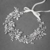 imageSWEETV Rhinestone Wedding Headband Crystal Bridal Headpieces for Wedding hair piece for bride hair vine Hair Accessories for Women and Girls SilverSilver 1