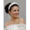 imageSWEET Pearl bridal Headbands for Women bride headband Wide Wedding Headbands for Women hair accessories white Fashion Headband for PartyprombirthdayholidayWhite 2