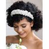 imageSWEET Pearl bridal Headbands for Women bride headband Wide Wedding Headbands for Women hair accessories white Fashion Headband for PartyprombirthdayholidayWhite 2
