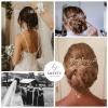 imageSWEETV Bridal Hair Comb Clip Pin Rhinestone Pearl Wedding Hair Accessories for Bride Bridesmaid Silver01Silver