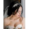imageSWEETV Bridal Headband Handmade Wedding Headbands for Women Silver Bridal Headpieces for Wedding Hair Accessories hair bandSilver 1