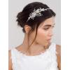 imageSWEETV Bridal Headband Handmade Wedding Headbands for Women Silver Bridal Headpieces for Wedding Hair Accessories hair bandSilver 1