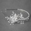 imageSWEETV Bridal Headband Handmade Wedding Headbands for Women Silver Bridal Headpieces for Wedding Hair Accessories hair bandSilver 2