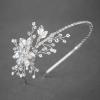imageSWEETV Bridal Headband Handmade Wedding Headbands for Women Silver Bridal Headpieces for Wedding Hair Accessories hair bandSilver 2