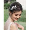 imageSWEETV Bridal Headband Handmade Wedding Headbands for Women Silver Bridal Headpieces for Wedding Hair Accessories hair bandSilver 2