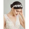 imageSWEETV Bridal Headband Silver Tiara for Bride Headpieces for Wedding Hair Accessories for Brides Prom Photography0Silver