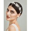 imageSWEETV Bridal Headband Silver Tiara for Bride Headpieces for Wedding Hair Accessories for Brides Prom Photography0Silver