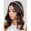 imageSWEETV Bridal Headband Wedding Headpieces for Bride Wedding Headband for Women Rhinestone Bridal Hair Accessories Vintage Style GoldGold 1