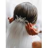 imageSWEETV Bride Silver Wedding Comb with Crystal Rhinestone Bridal Sparkly Gem Piece for Women and GirlsSliver01