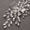 imageSWEETV Bride Silver Wedding Comb with Crystal Rhinestone Bridal Sparkly Gem Piece for Women and GirlsSliver01