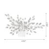 imageSWEETV Bride Silver Wedding Comb with Crystal Rhinestone Bridal Sparkly Gem Piece for Women and GirlsSliver01