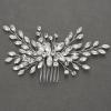 imageSWEETV Bride Silver Wedding Comb with Crystal Rhinestone Bridal Sparkly Gem Piece for Women and GirlsSliver01