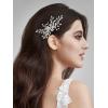imageSWEETV Bride Silver Wedding Comb with Crystal Rhinestone Bridal Sparkly Gem Piece for Women and GirlsSliver01