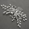 imageSWEETV Bride Silver Wedding Comb with Crystal Rhinestone Bridal Sparkly Gem Piece for Women and GirlsSliver01