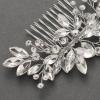 imageSWEETV Bride Silver Wedding Comb with Crystal Rhinestone Bridal Sparkly Gem Piece for Women and GirlsSliver02