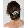 imageSWEETV Bride Silver Wedding Comb with Crystal Rhinestone Bridal Sparkly Gem Piece for Women and GirlsSliver02