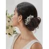 imageSWEETV Bride Silver Wedding Comb with Crystal Rhinestone Bridal Sparkly Gem Piece for Women and GirlsSliver02