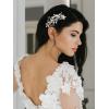 imageSWEETV Bride Silver Wedding Comb with Crystal Rhinestone Bridal Sparkly Gem Piece for Women and GirlsSliver02