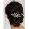 imageSWEETV Comb Handmade Wedding Hair Accessory with Rhinestones Silver for Brides and Bridesmaids Bridal Hair Pieces Wedding Headpiece1Light Rose Gold