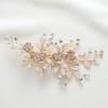 imageSWEETV Comb Handmade Wedding Hair Accessory with Rhinestones Silver for Brides and Bridesmaids Bridal Hair Pieces Wedding Headpiece1Light Rose Gold