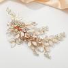 imageSWEETV Comb Handmade Wedding Hair Accessory with Rhinestones Silver for Brides and Bridesmaids Bridal Hair Pieces Wedding Headpiece1Light Rose Gold